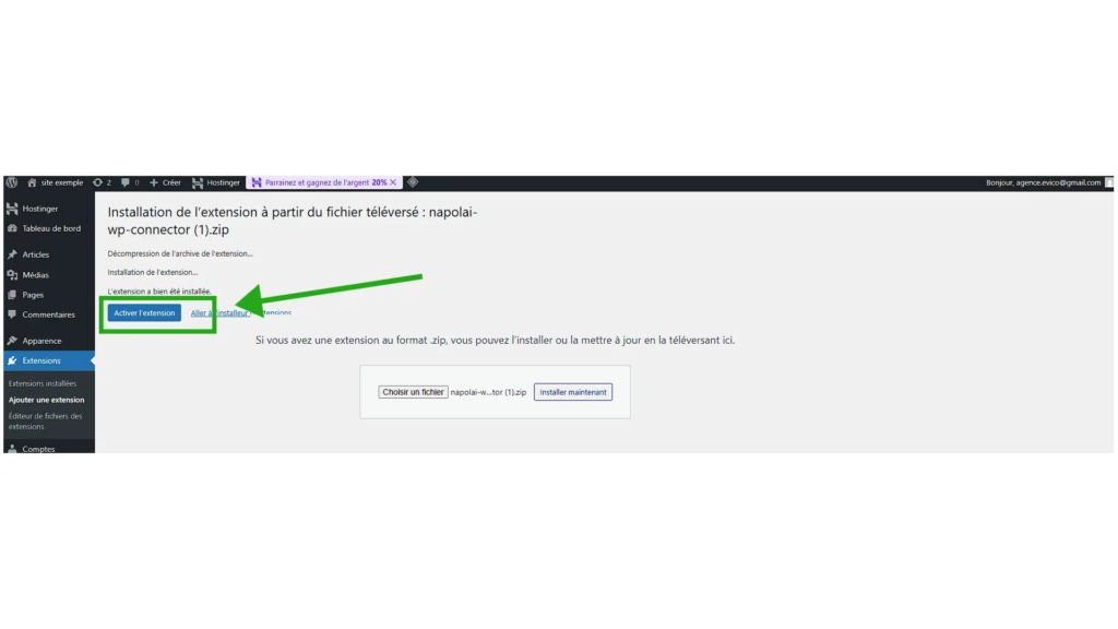 connexion site wordpress 6 site exemple