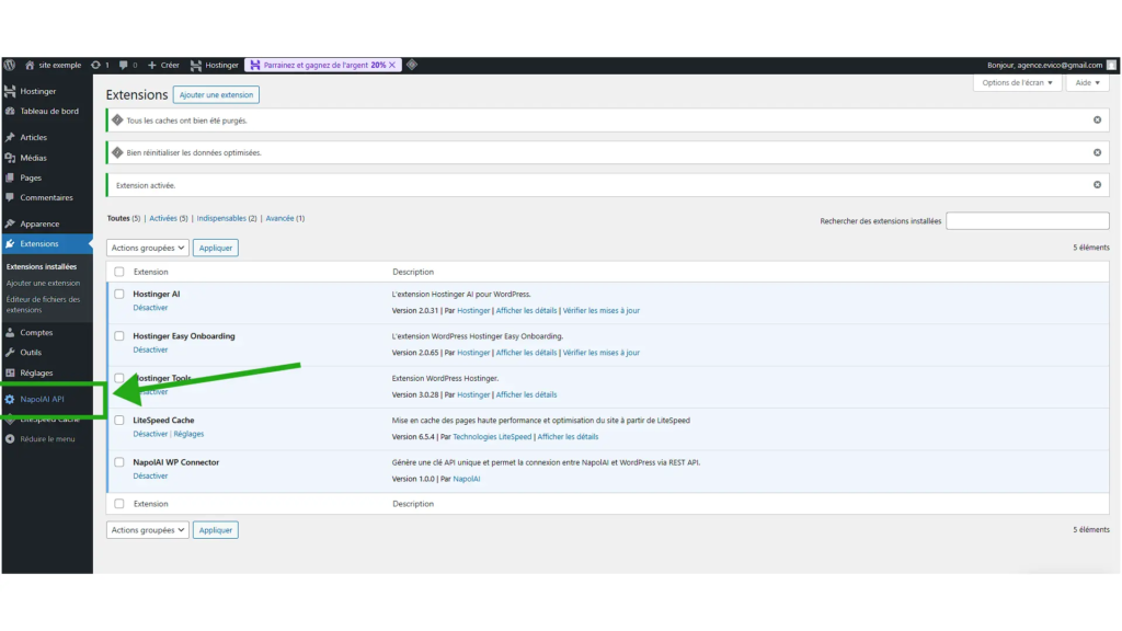 connexion site wordpress 7 site exemple