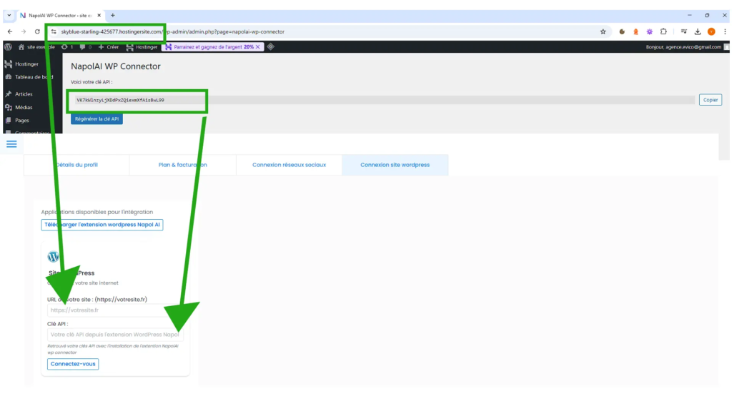 connexion site wordpress 9 site exemple