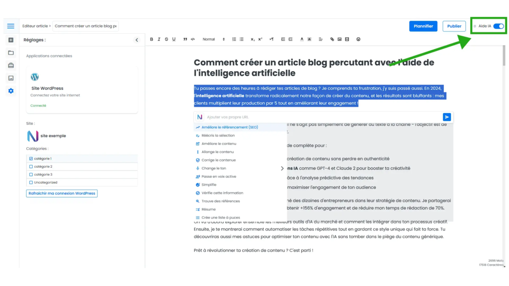 editeur article 11